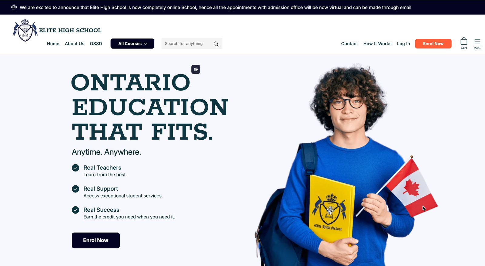 Elite High School website